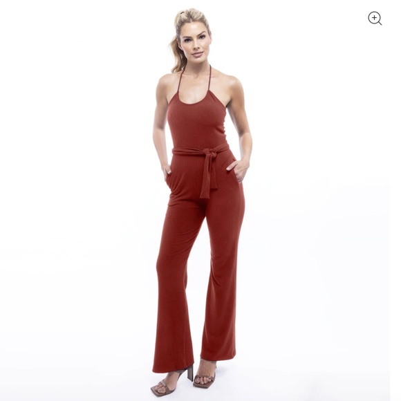 Lezat Lindsey Jumpsuit in Cinnamon - Picture 3 of 13